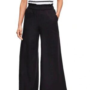 LOFT Black Wide Leg Linen Blend Pants Women’s Size S